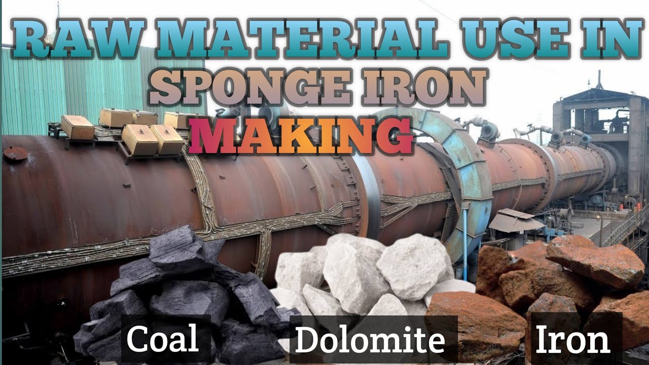 Raw material use in SPONG IRON making #spong iron,#spong 