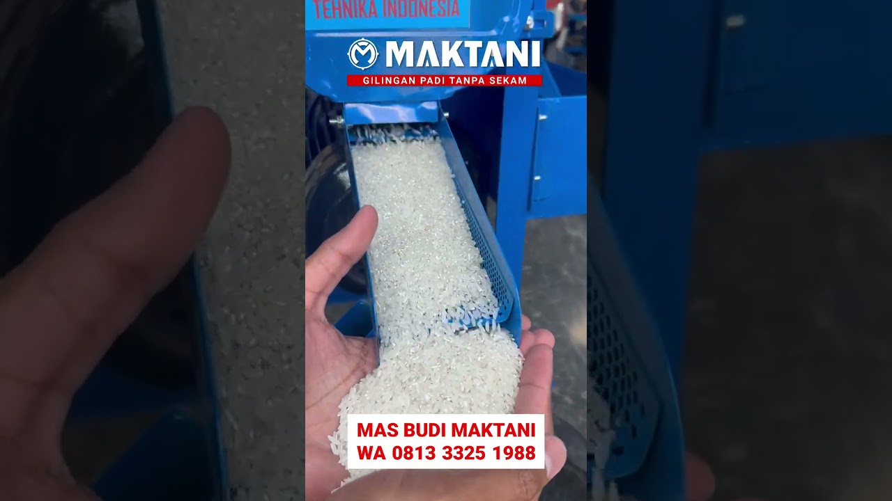 Giling Padi Selep Dinamo MAKTANI MT212 Sekali Proses Giling Padi Jadi Beras Putih Bersih & Utuh