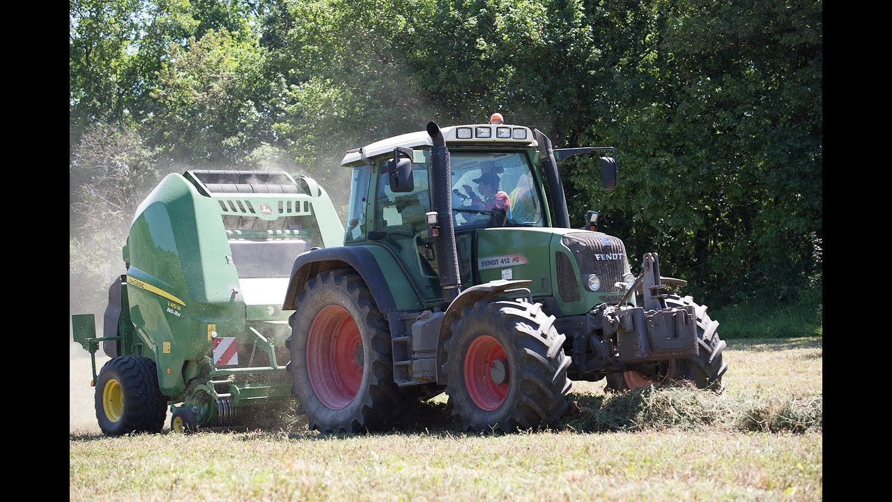 DU PRESSAGE A L' ENRUBANNAGE / PRESSE JOHN DEERE V 451 M / FENDT 412 VARIO / KVERNELAND 7710 !