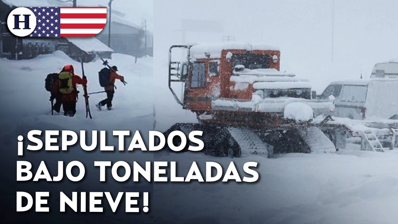 ¡Impactante! Monstruosa avalancha de nieve deja diez esquiadores desaparecidos en California