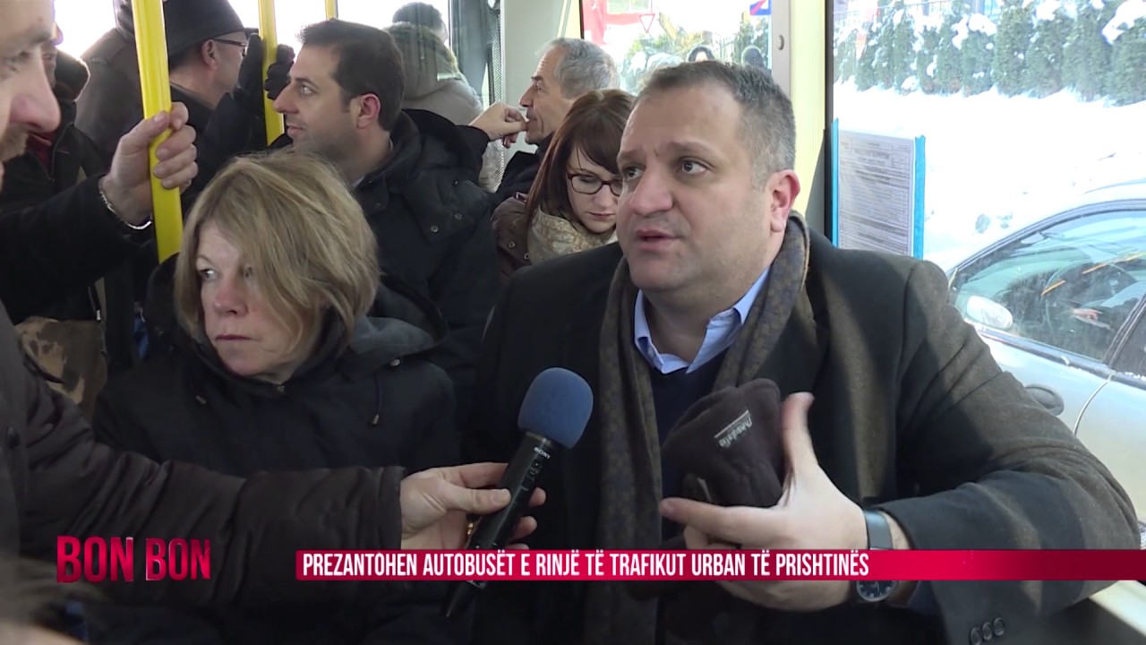 PREZENTOHEN AUTOBUSET E RINJE TE TRAFIKUT URBAN TE PRISHTINES 11.01.2017