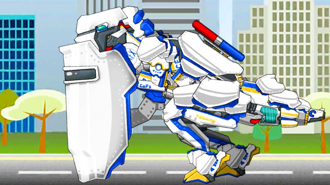JURASSIC FIGHT #49: T-REX COPS - BATTLE+TRANS | DINO ROBOT CORPS | HI DINO 230319