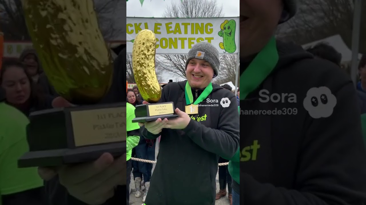 Pickle eating contest 🤟🏼 