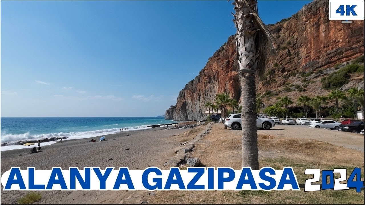 Alanya Gazipasa Beach Tour ! Gazipasa Beach Antalya ! Alanya Antalya Gazipasa ! 4K 60 FPS 2024 !