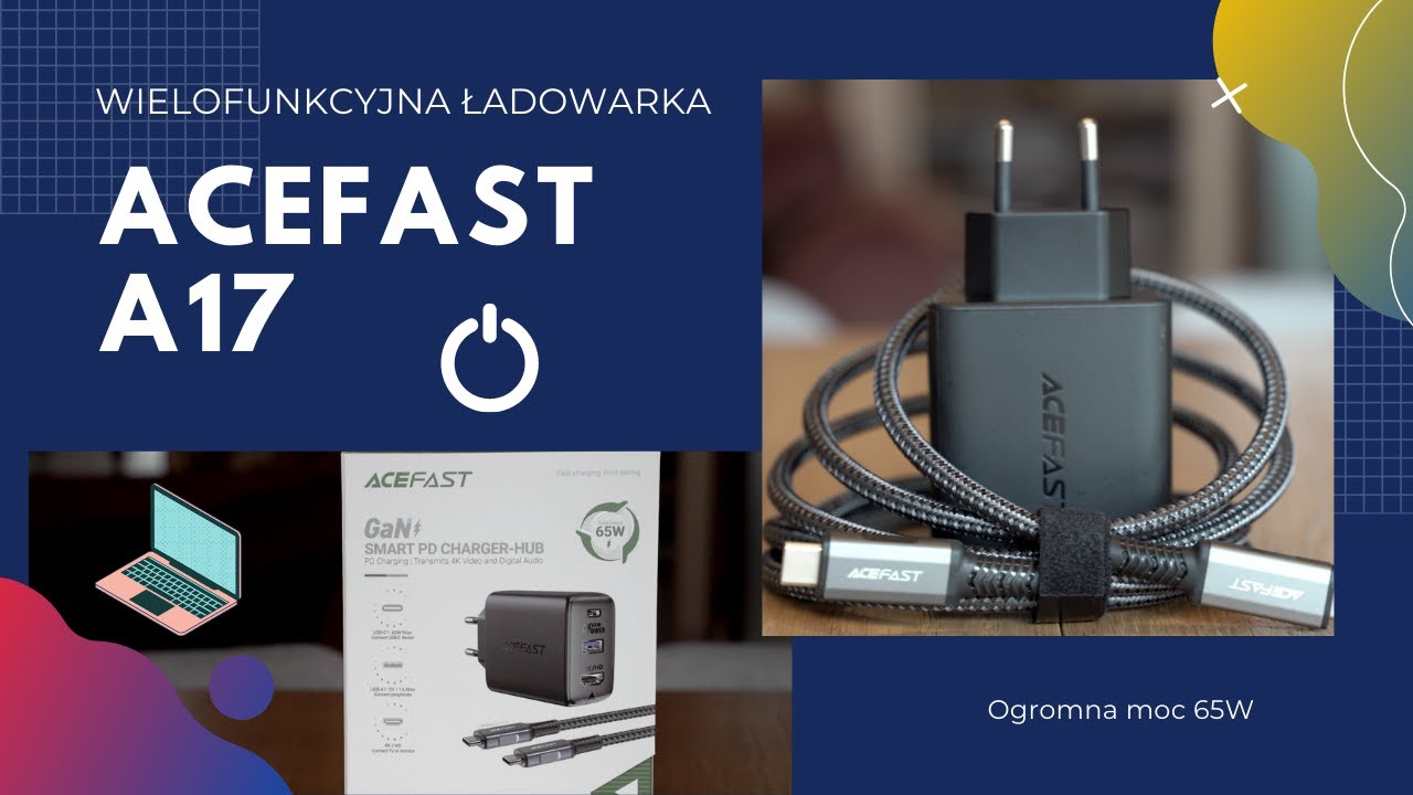 Acefast A17 - wielofunkcyjna ładowarka 65W z HDMI