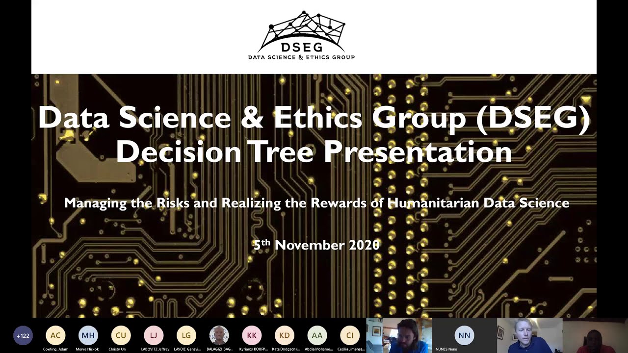 DSEG Decision Tree Workshop: Managing Risks and Realizing the Rewards of Humanitarian Data Science