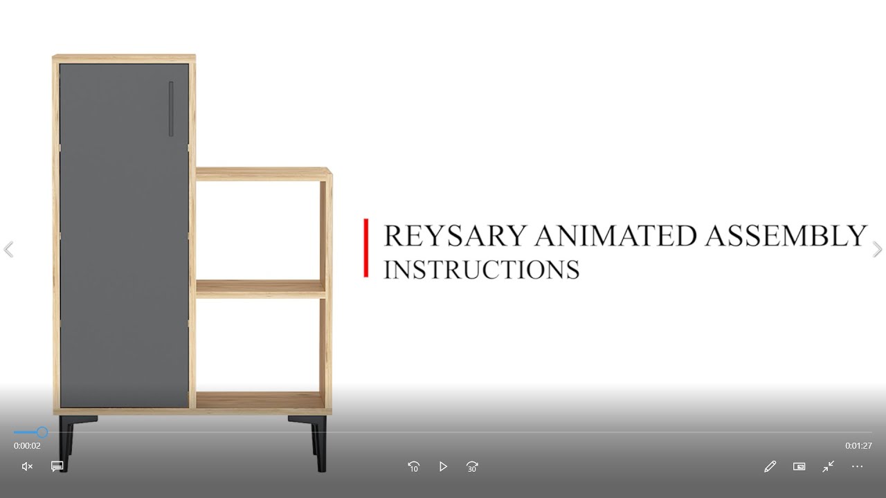 Reysary Multipurpose Cabinet Animated Assembly Instructions
