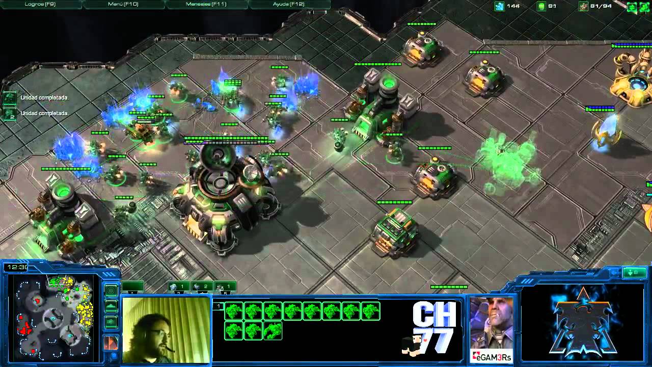 Starcraft 2 - LIVE 2.0 - Partiendo caras con mi Clan  4vs4 - FRAGMENTO STREAMING -