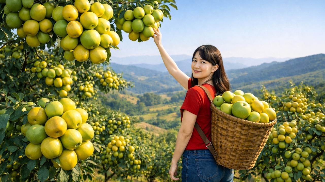 Harvesting Tons of Traditional Apples on High | How to Transfer These Apples to Market for Sale