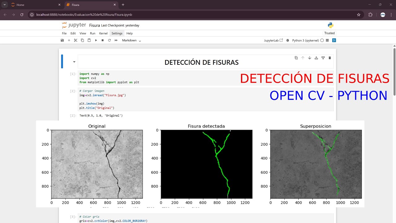 Detección de Fisuras en Imágenes con OpenCV y Python