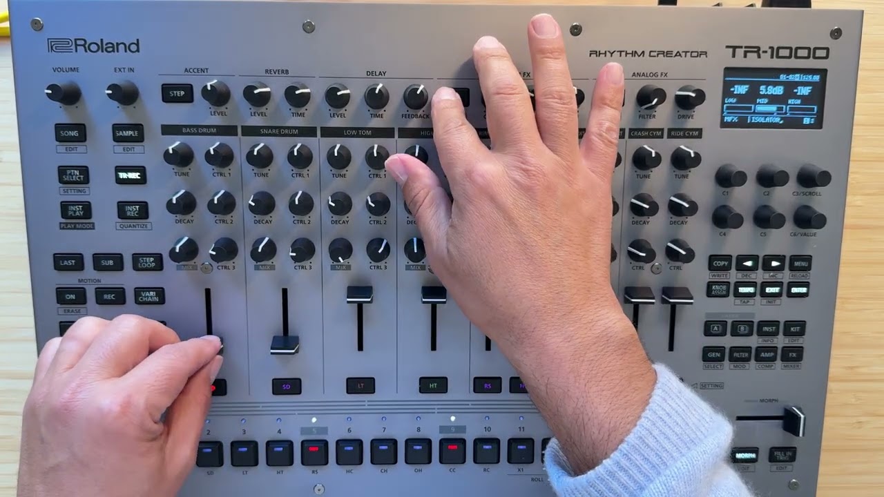 Dub Techno sketch 19 (Roland TR-1000 & Samples)