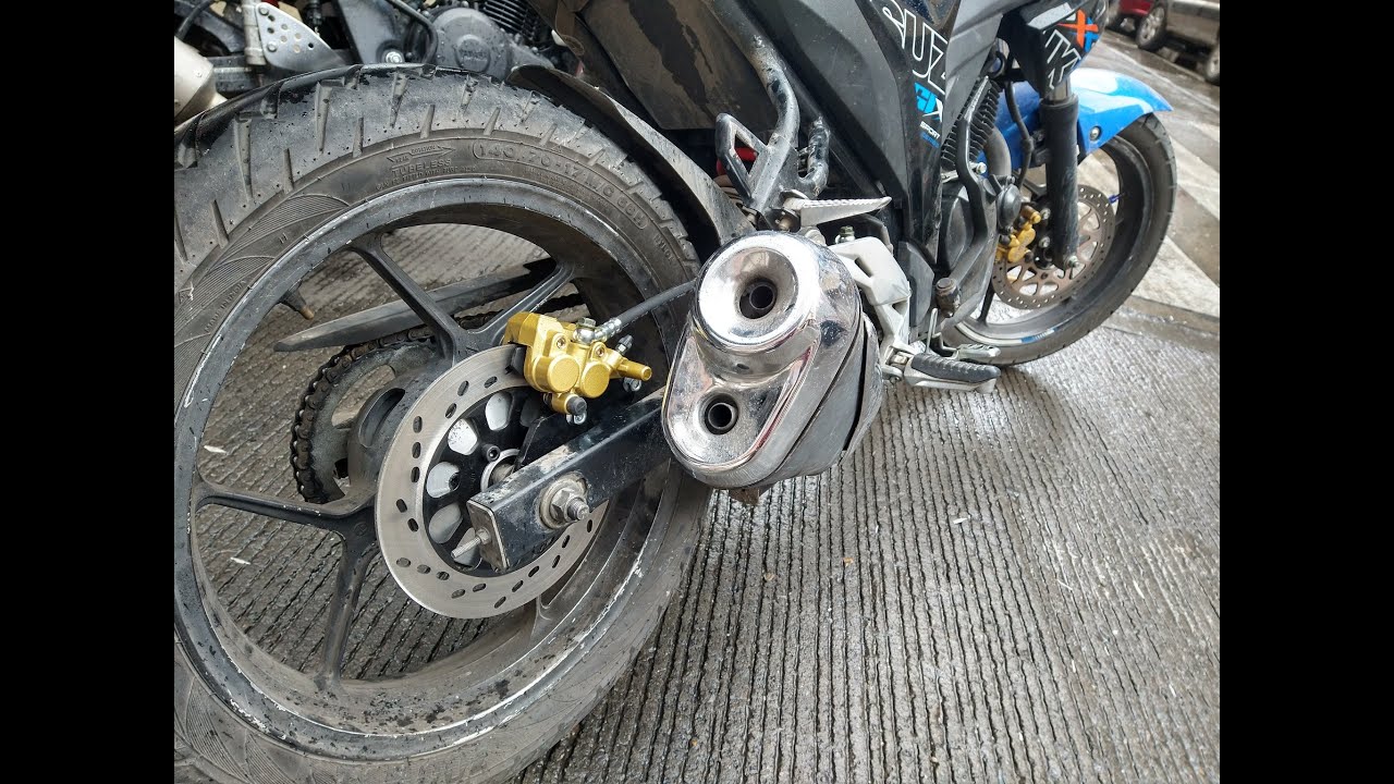 Instalacion Suzuki Gixxer kit freno de disco trasero ws 3208183793