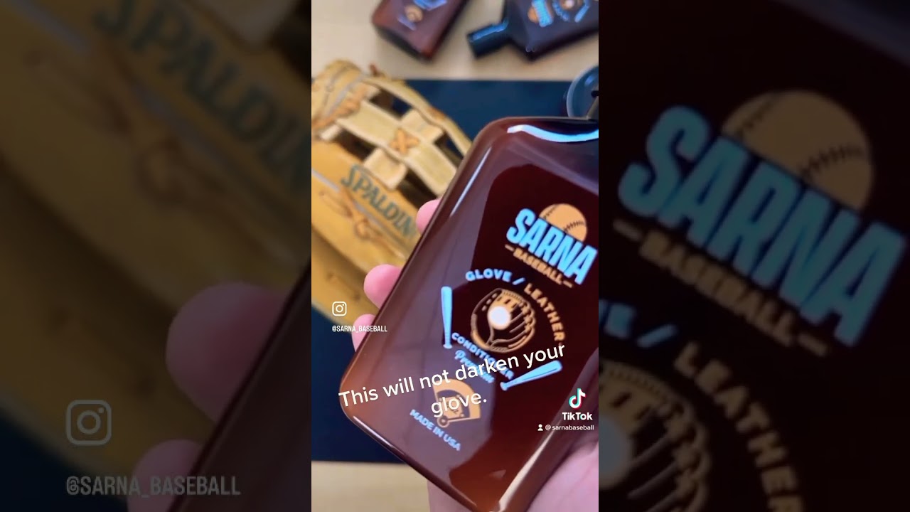 Sarna Baseball - How to Condition a Glove #baseball #baseballglove #sarnabaseball