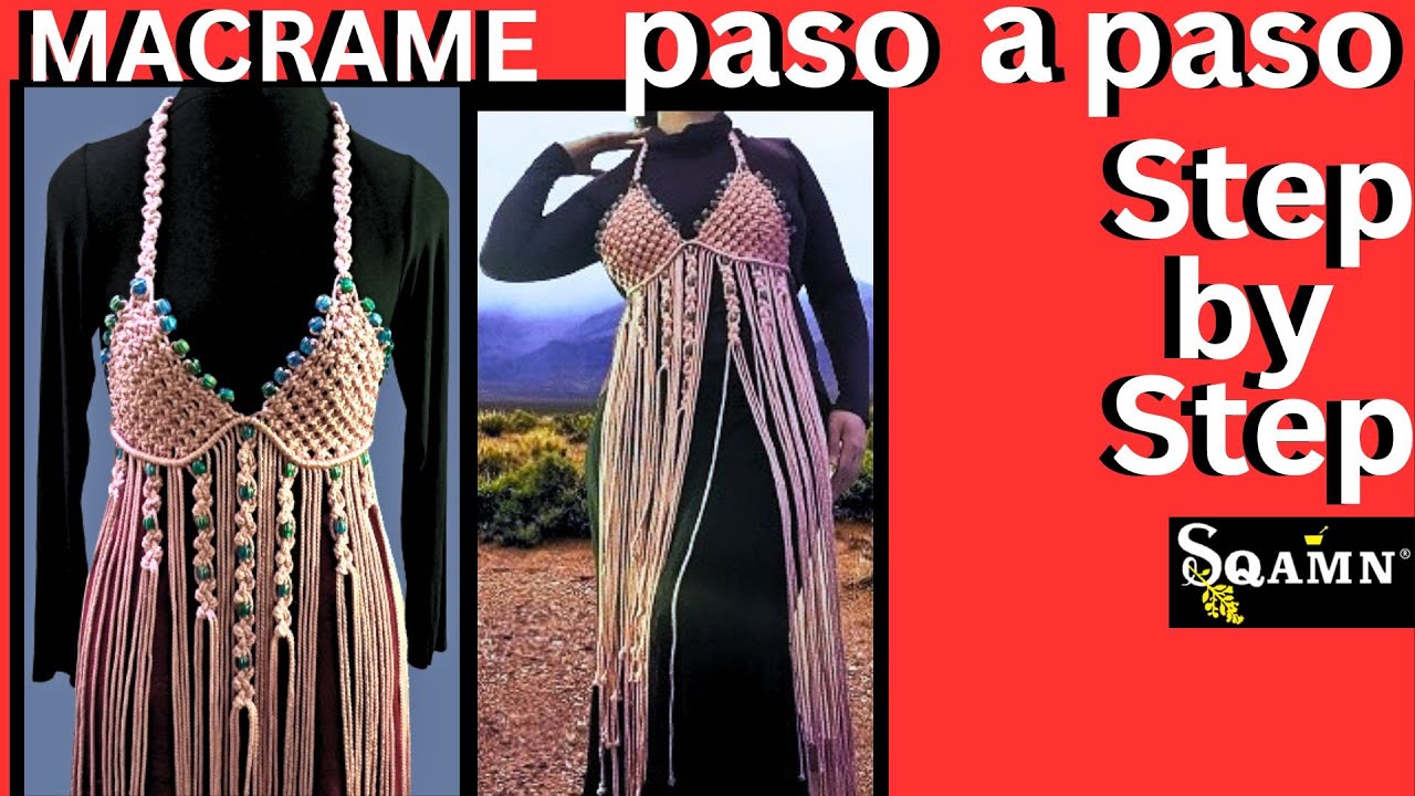 Passo a Passo Tutorial De Vestido De Macramé Dress Tutorial Step-by-Step