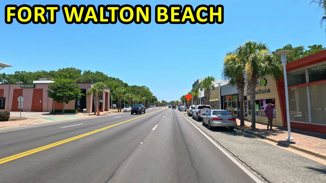 Fort Walton Beach Florida Driving Through
