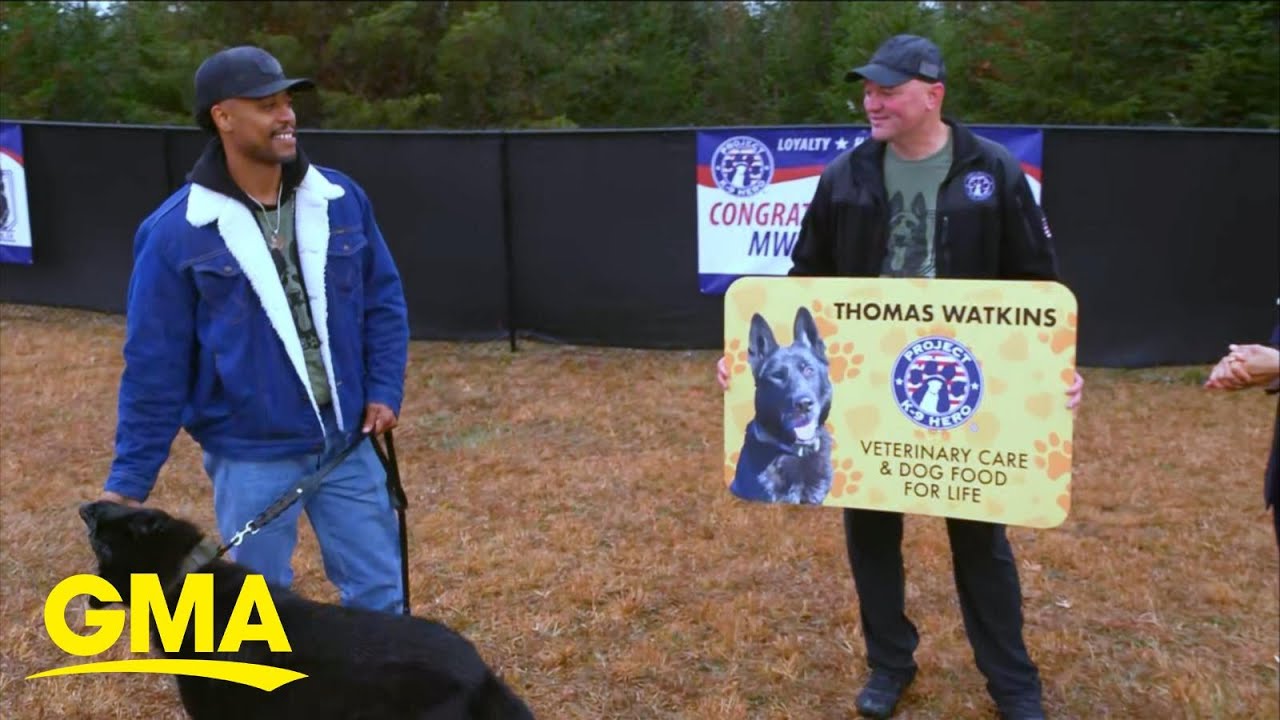 Staff sergeant reunites with retired military dog