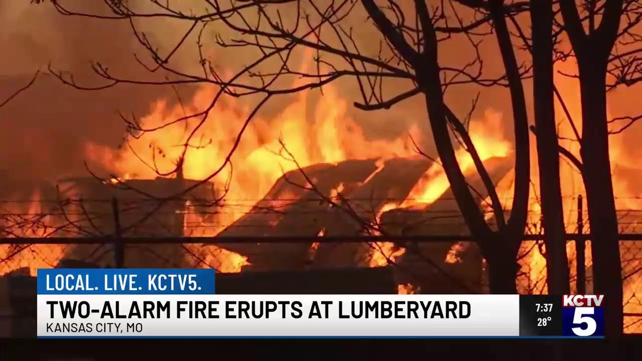 Two‑Alarm Lumberyard Fire