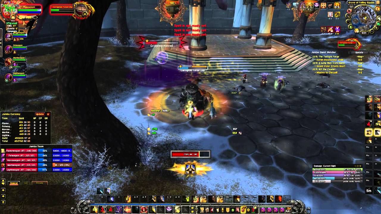 Multi-Boxing 5 Character Dungeon Team - Shadowpan Monastery