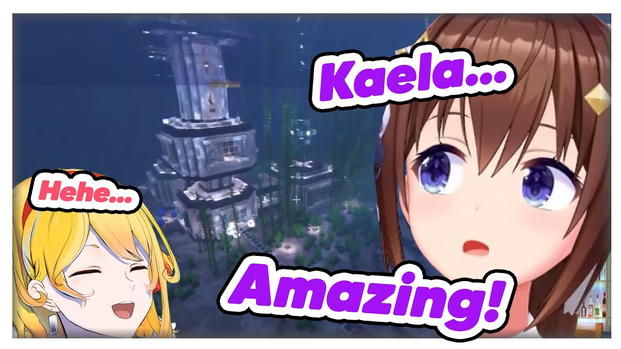 Sora reaction on Kaela's Undersea Building is SO CUTE