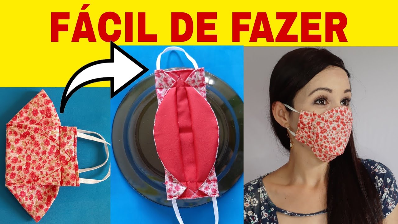 M&aacute;scara de prote&ccedil;&atilde;o 3D com o molde de prato
