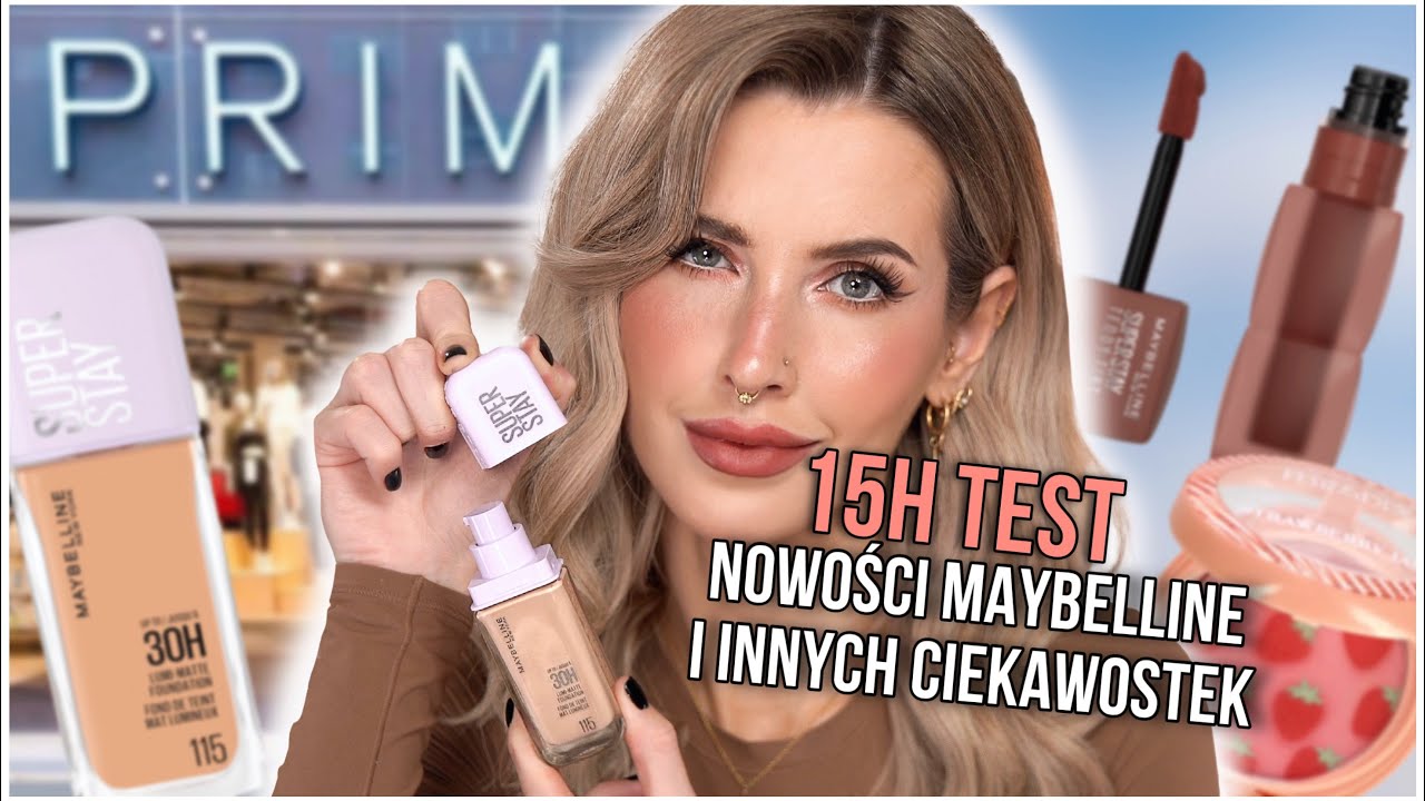 Podkład o trwałości 30h- Czy da radę przez 15?😏- Sprawdzam nowości Maybelline i inne ciekawostki