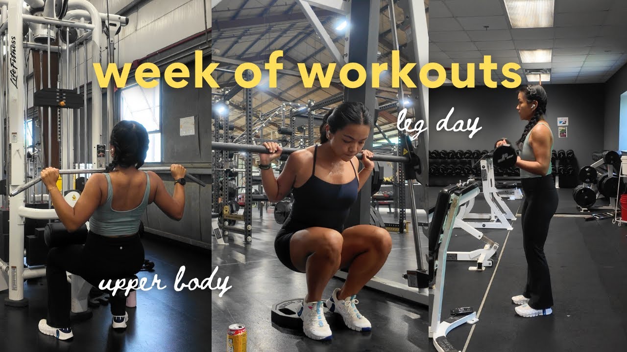 week of workouts | strength training, cardio, body recomposition