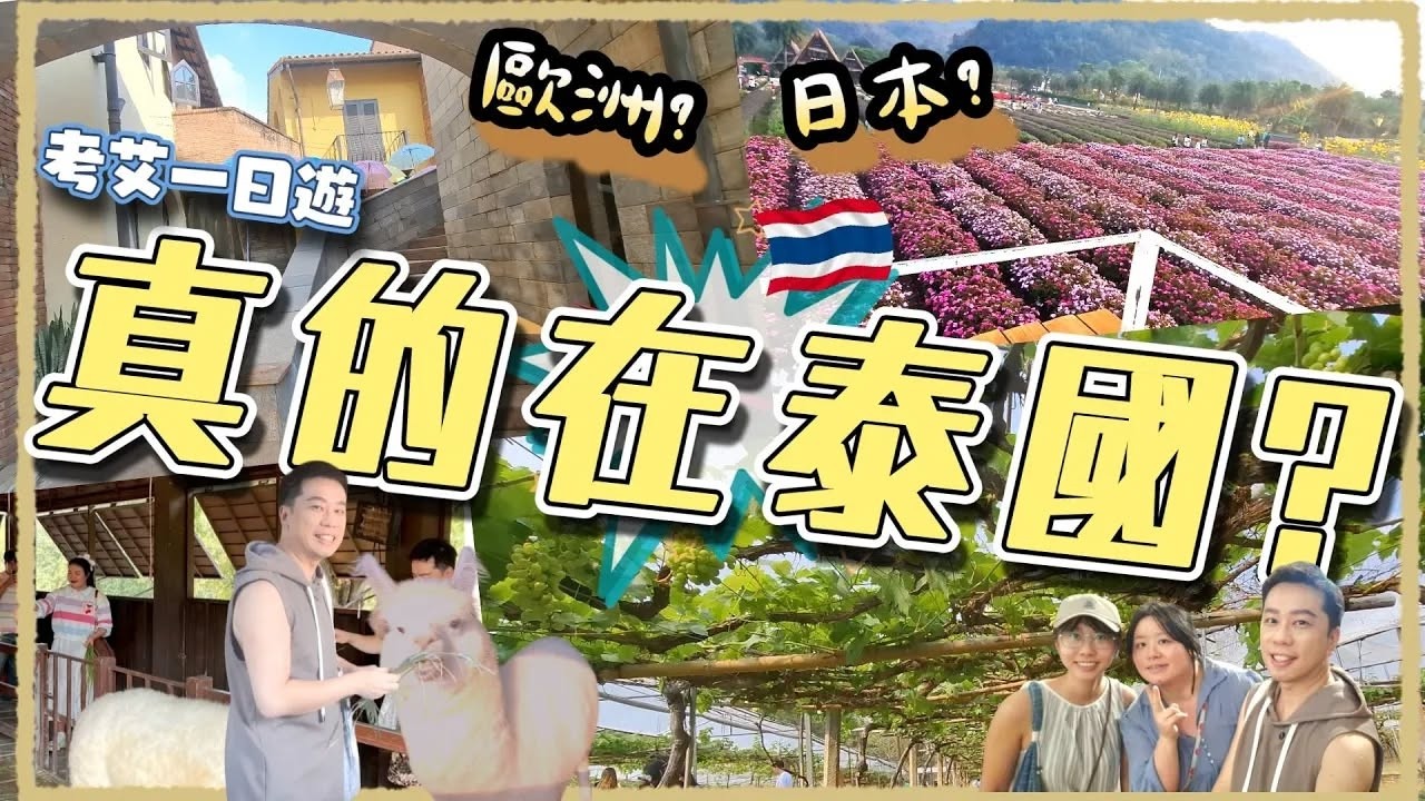 【修改版】考艾 KHAOYAI 一日遊⭐一秒穿越歐洲與日本！走進 PB Valley 葡萄園、Primo Piazza 餵草泥馬、北海道花海拍爆！仲有片尾NG彩蛋