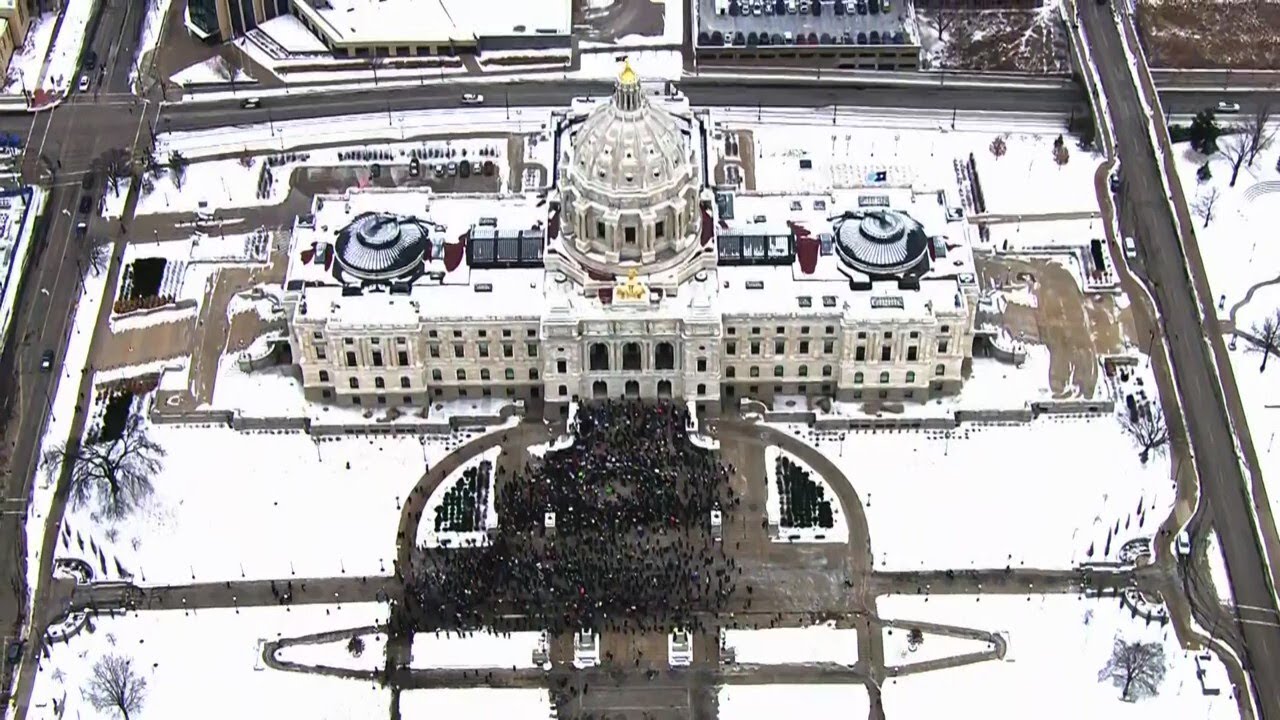 50501 Movement protest at MN State Capitol [SkyFOX RAW]