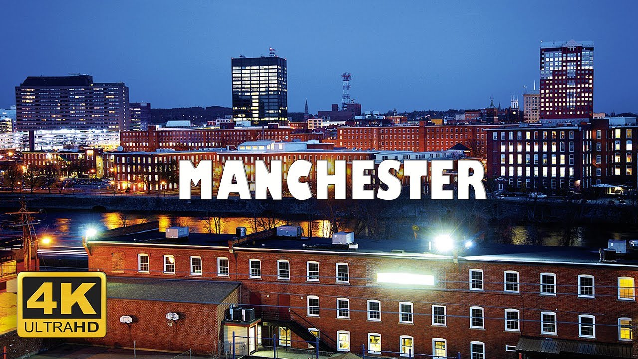 Manchester, New Hampshire, USA 🇺🇸 | 4K Drone Footage