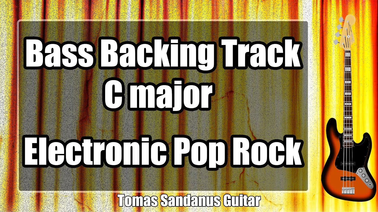 Bass Backing Track C major - Electronic Soft Pop Rock - NO BASS | ST 45
