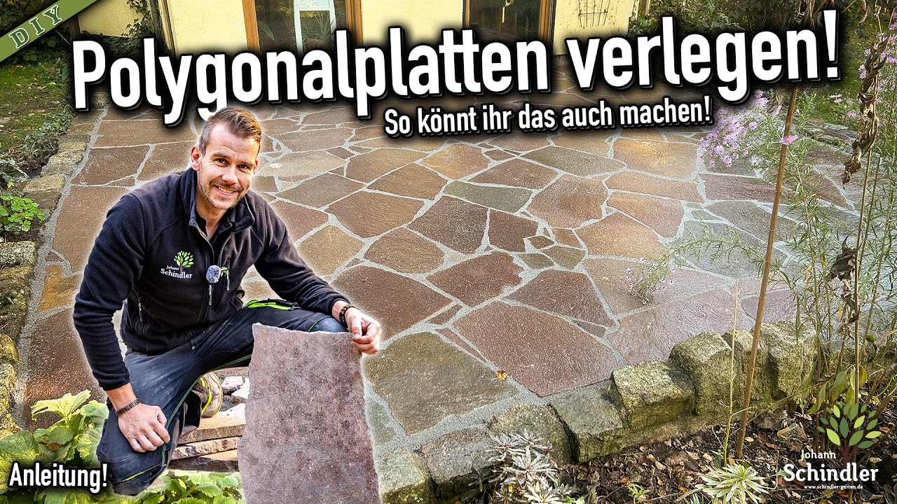 Naturstein-/Polygonalplatten richtig verlegen und verfugen * Anleitung