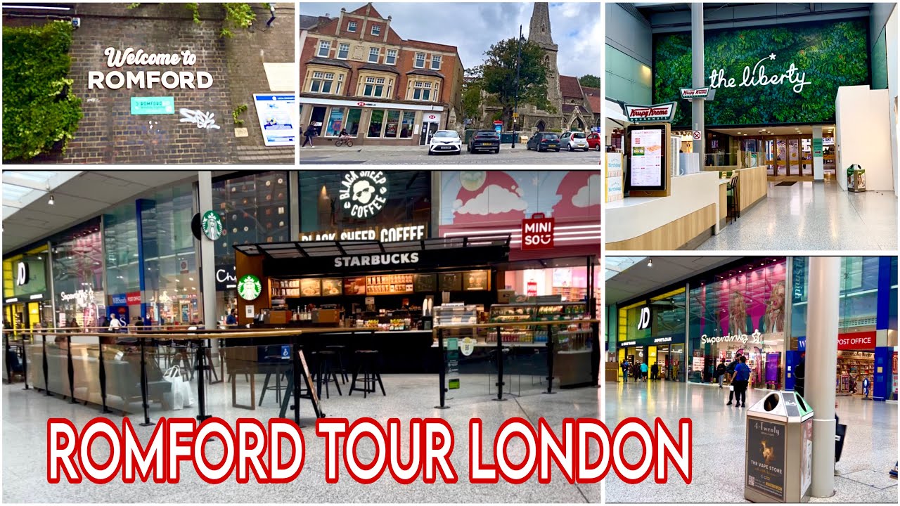 WALKING TOUR ROMFORD & LIBERTY SHOPPING CENTRE + BUS RIDE 2025 in London LUXURY SHOPPING MALL 