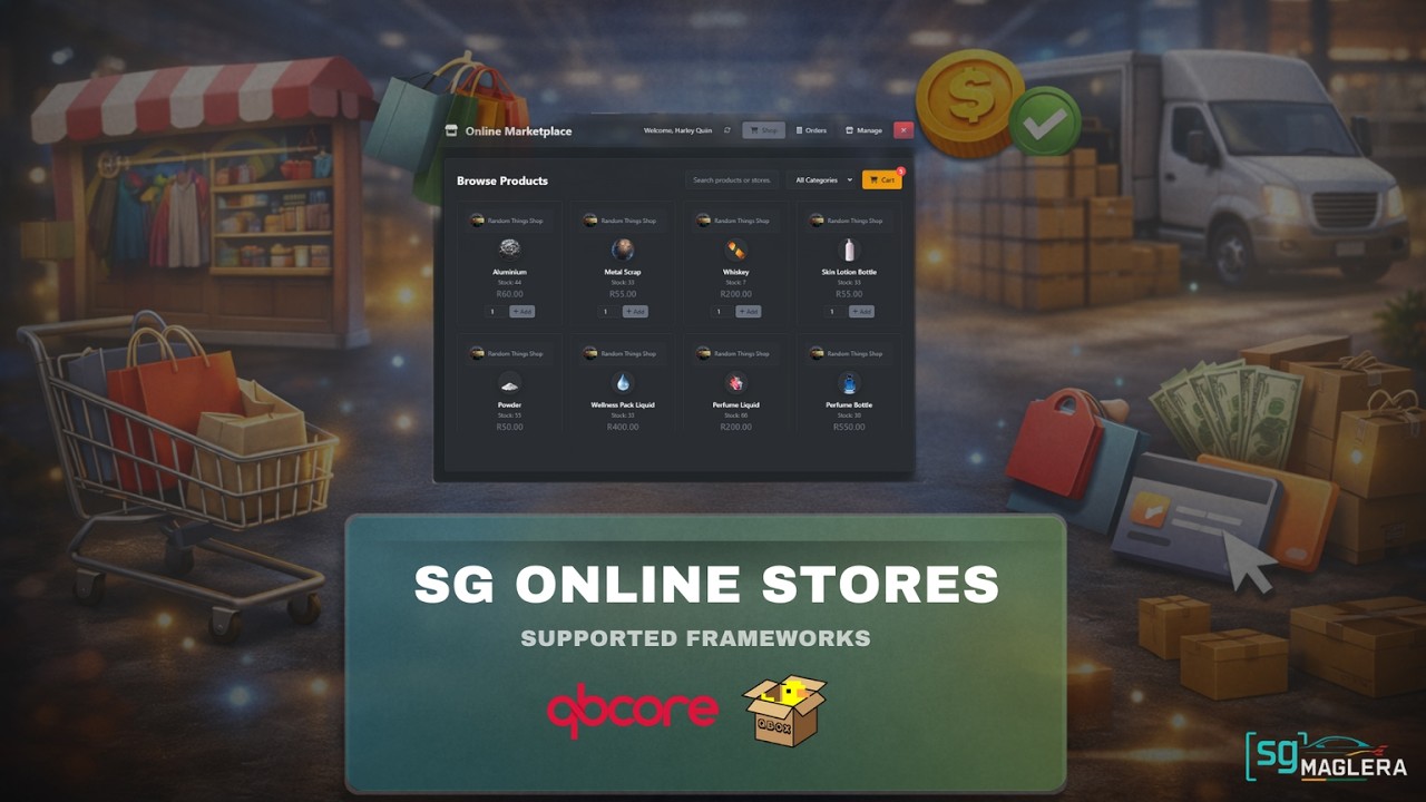 SG Online Stores – Player-Owned E-Commerce for FiveM [QBOX] [QBCORE]