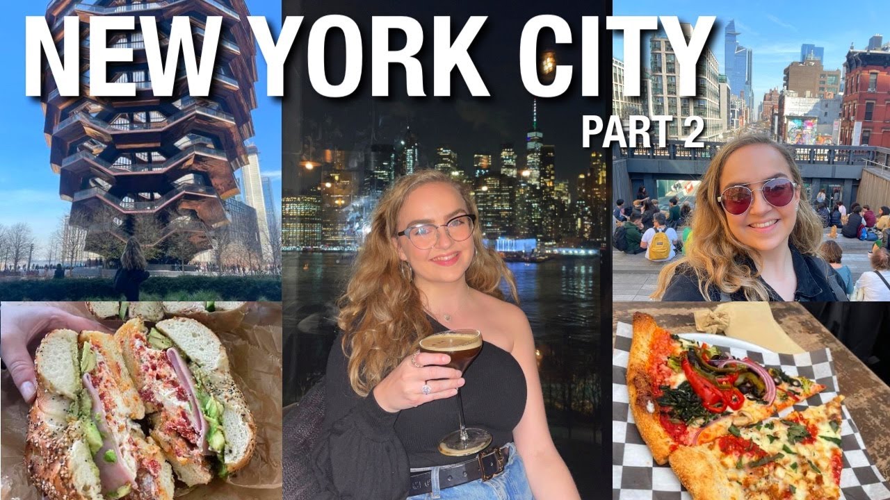 NEW YORK CITY VLOG PART 2 | The Highline, Central Park bike ride, Bagels, Eataly, Bus Tour & more