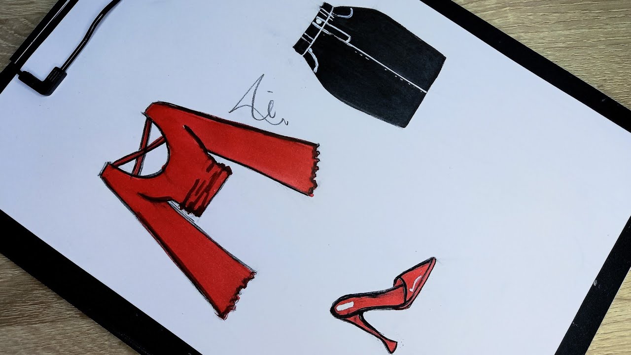 Drawing easy for girls  /ازياء بنات كورية سهله❤/رسم سهل/ تعلم الرسم/رسم ملابس/رسم بنات/رسم فساتين/ 