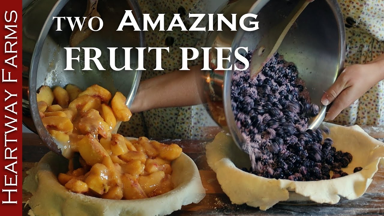 Delicious fruit pies from the summer's harvest! Peach Pie and Blueberry Pie Recipes