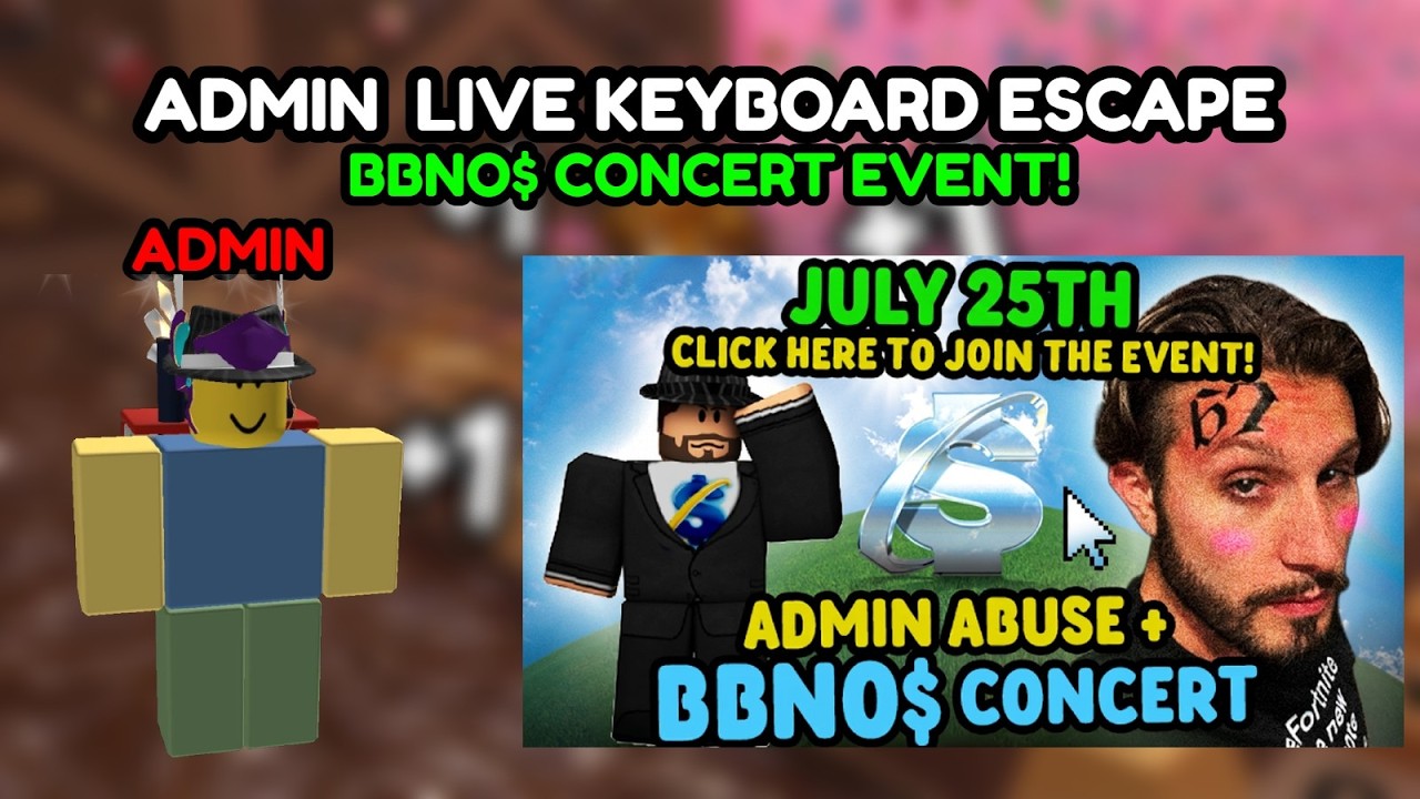 BBNO$ CONCERT ADMIN STREAM KEYBOARD ESCAPE! 🎊😱