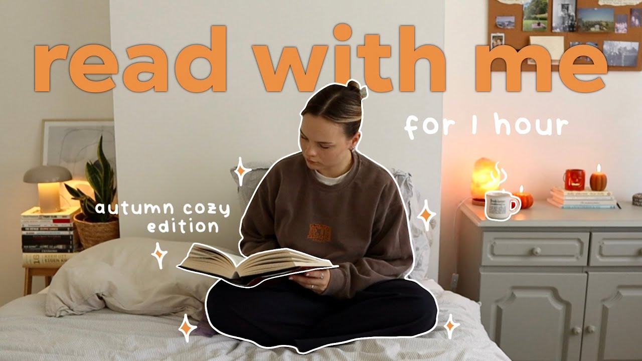 1 hour read with me *cozy reading at home* 🕯🍂