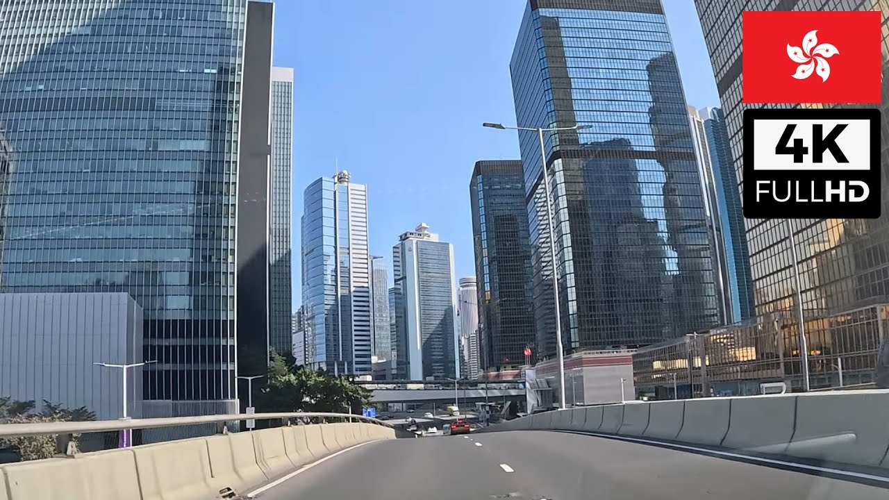 World's Most Beautiful Skyline: Hong Kong Island (E) | 4K ASMR Scenic Drive