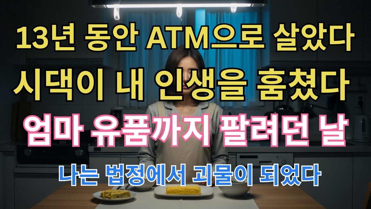 13년 동안 ATM으로 살았다 시댁이 내 인생을 훔쳤다 엄마 유품까지 팔려던 날 나는 법정에서 괴물이 되었다
