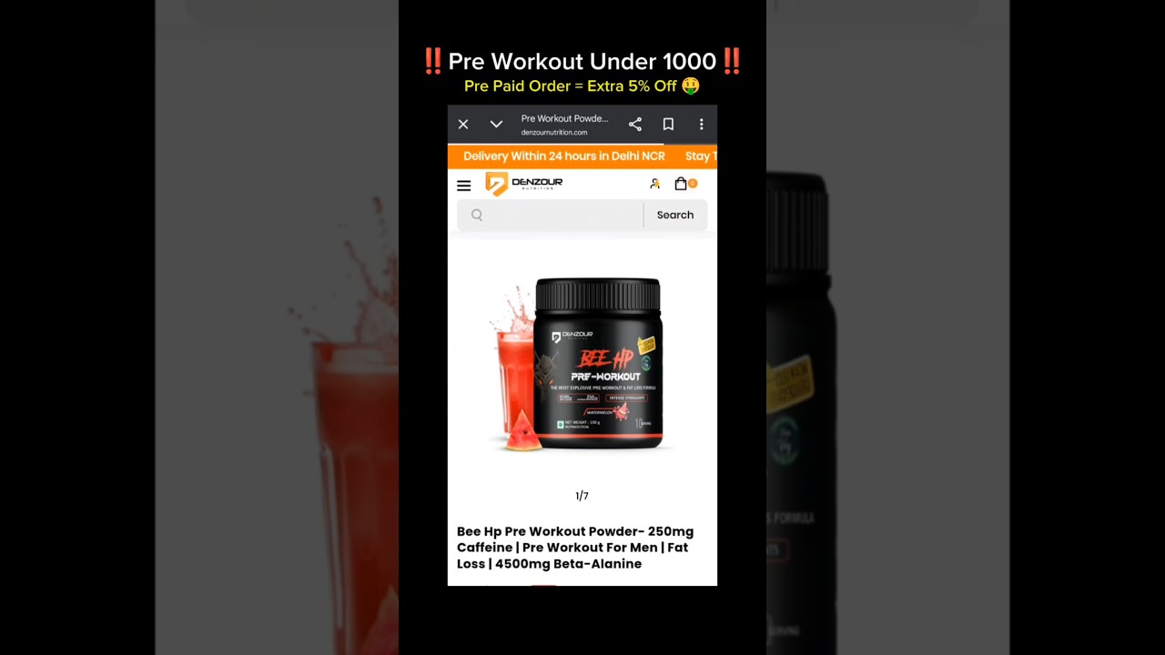 Pre Workout Under 1000 💪 Denzour Pre Workout 
