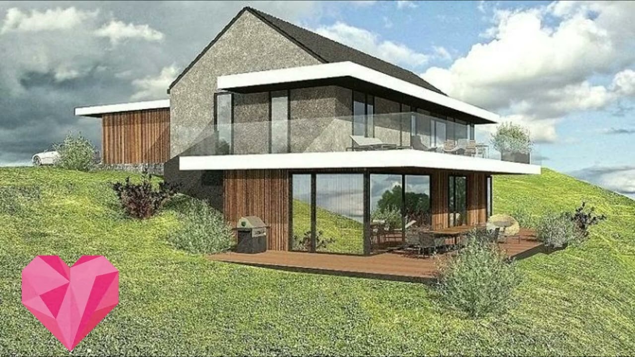 desain rumah minimalis di tanah menurun