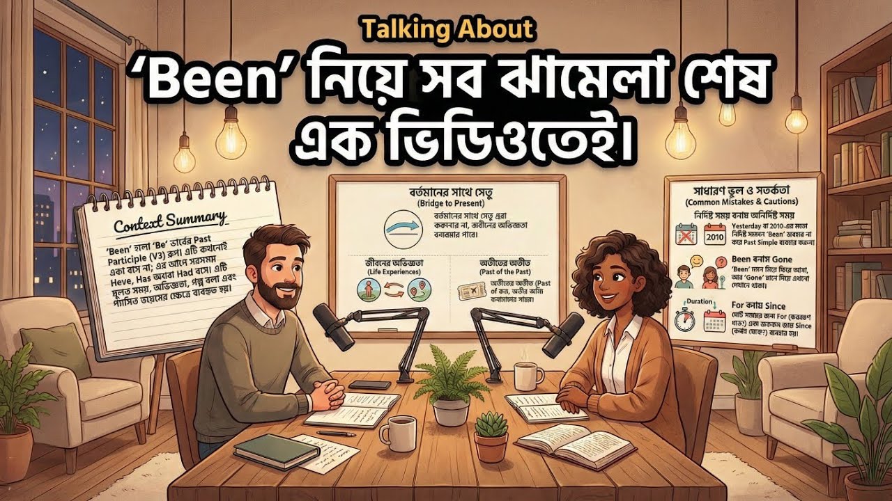 How to Use “BEEN” in English - সব কনফিউশন দূর হবে এক ভিডিওতে! Podcast Conversation bangla to english