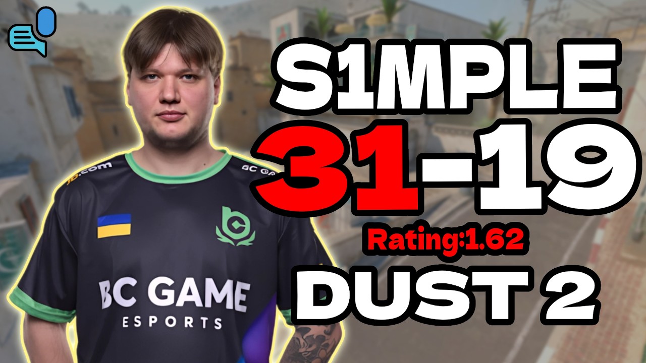 s1mple 31-19 | Rating: 1.62 | SoloQ +VOICE | dust2 | Apr 11, 2026