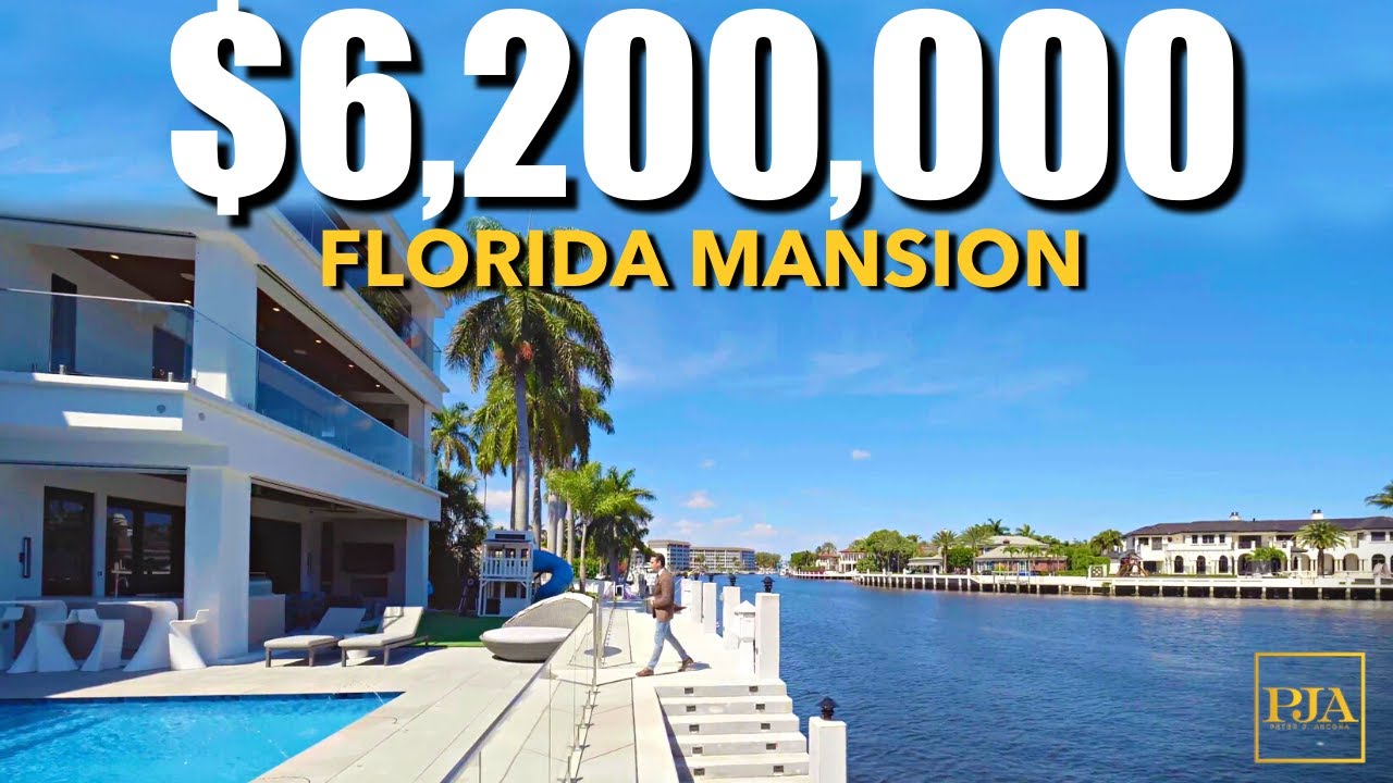 Inside a $6,200,000 WATERFRONT MANSION FLORIDA | Deerfield Beach | Luxury Home Tour | Peter J Ancona