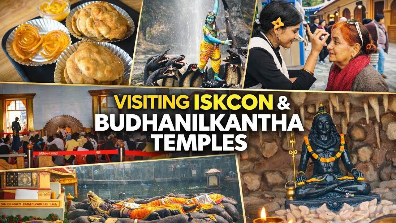 Peaceful Saturday Visit | ISKCON Temple & Budhanilkantha Temple with Family 