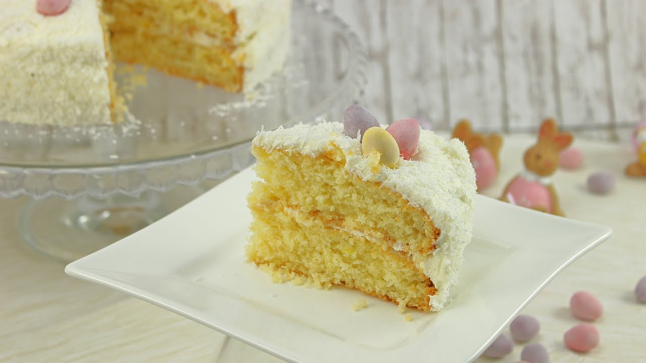 Kokos-Sahne-Torte- leckere Oster-Torte