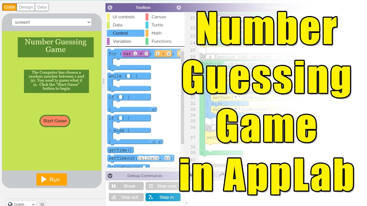 Создайте игру по угадыванию чисел в AppLab