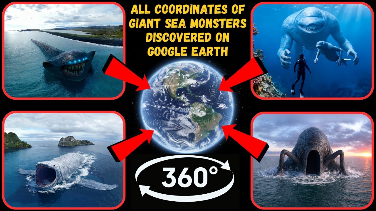 360° - All Coordinates of Giant Sea Monsters Discovered on Google Earth!