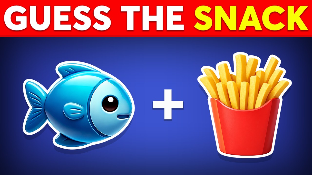 Guess the SNACK & JUNK FOOD by Emoji? 🍿🍧 Easy, Medium, Hard | Emoji Quiz Challenge